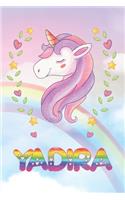 Yadira: Yadira Unicorn Notebook Rainbow Journal 6x9 Personalized Customized Gift For Someones Surname Or First Name is Yadira