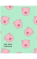 Dot Grid Notebook: Year of the Pig - Dotted Grid Journal - Large A4 8.5 x 11 inches(7 Dot Journals)