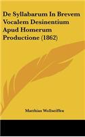 de Syllabarum in Brevem Vocalem Desinentium Apud Homerum Productione (1862)