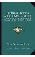 Business Profits and Human Nature