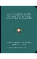 Annotatio Historica De Passagiis, Ad Orationem Aeneae Sylvii De Qua (1648)