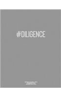 Notebook for Cornell Notes, 120 Numbered Pages, #DILIGENCE, Grey Cover