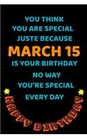 happy birthday March born: blank Lined Journal - diary record logbook- birthday gifts