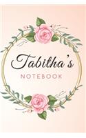 TABITHA'S Customized Floral Notebook / Journal 6x9 Ruled Lined 120 Pages School Degree Student Graduation university