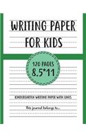Writing Paper for kids Kindergarten writing paper with lines