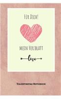 Für Dich! Mein Herzblatt: A5 Notizbuch PUNKTIERT LIEBLINGSMENSCH - GESCHENKE - PÄRCHEN - FREUNDIN - FREUNDSCHAFT - FREUNDINNENBUCH - VALENTINSTAG - GESCHENKIDEE - PÄRCHENBUCH