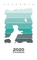 Cute cat shadow with butterfly Calendar 2020