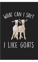What Can I Say I Like Goats: Blank Lined Notebook To Write In For Notes, To Do Lists, Notepad, Journal, Funny Gifts For Goat Lover
