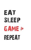 Eat Sleep Game Repeat: Monatsplaner, Termin-Kalender für Gamer & Gaming Fans - Geschenk-Idee - A5 - 120 Seiten
