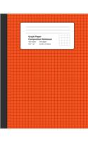 Graph Paper Composition Notebook: Orange, Grid Paper Notebook, Quad Ruled, 4 Square Per Inch (4x4), 100 Sheets, 200 pages (Large, 8.5 x 11)