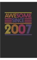 Awesome Since 2007: Graph Paper Journal (6" X 9" - 120 Pages/ 5 Squares per inch) for Birthday Gift Idea for Women And Men