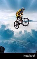 Notebook: Mountain Bike, Jump, Friends, Courage Sports Themed Notebook / Journal / Diary / Composition book / Daily Planner / Sketchbook - 6 x 9 inches (15,24