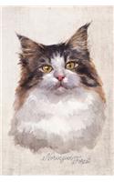 Norwegian Forest Cat Portrait Notebook: Blank Lined Journal for Cat Lovers, Cat Mom, Cat Dad and Pet Owners - 6x9 with College Ruled Pages(39 Watercolor Cat Journals)