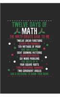 Christmas 12days of Math Notebook: Notebook / 6x9 Zoll / 120 ruled Pages