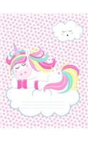 Unicorn Asleep Composition Notebook