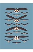 Flying Puffins A5 Hardback Notebook