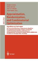 Approximation, Randomization, and Combinatorial Optimization. Algorithms and Techniques