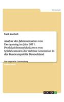 Analyse des Jahresumsatzes von Exergaming im Jahr 2011. Produktlebenszykluskosten von Spielekonsolen der siebten Generation in der Bundesrepublik Deutschland