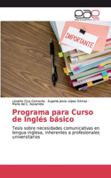 Programa para Curso de Inglés básico