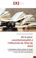 De la para-constitutionnalité à l'effectivité de l'État de droit
