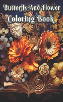 Butterfly and Flower coloring book