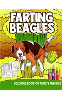 Farting Beagles Coloring Book For Adults And Kids: Dirty Gifts Women Men Lover Cute Funny Gag Sister Brother Grownups Hilarious White Elephant