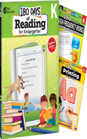 180 Days Reading, High-Frequency Words, & Printing Grade K: 3-Book Set