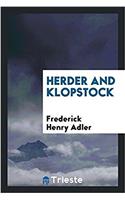 HERDER AND KLOPSTOCK