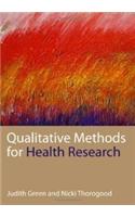 Qualitative Methods for Health Research