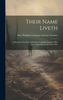 Their Name Liveth; a Memoir of the Boys of Parkdale Collegiate Institute who Gave Their Lives in the Great War