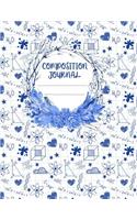 Composition Journal: A 8.5x11 Inch Matte Softcover Paperback Notebook Journal With 120 Blank Lined Pages - Handwriting Paper - Atoms Science Hearts