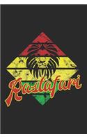 Rastafari Notebook: 6x9inch Rastafari Reggae Notebook Dotgrid