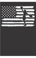Notebook: 4th Of July Cheerleading USA US Flag States Gift Dot Grid 6x9 120 Pages Journal
