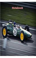 Notebook: F1 Classic Lotus car, gift for boys, race car fans, motorsport enthusiasts. 6 x 9, blank lined pages