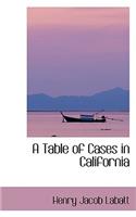 A Table of Cases in California
