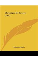 Chronique De Savoye (1561)
