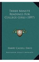 Three Minute Readings For College Girls (1897)