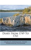 Diary From 1749 To 1761