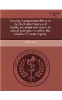Grazing Management Effects on the Plant Community