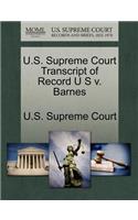 U.S. Supreme Court Transcript of Record U S V. Barnes