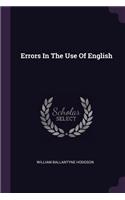 Errors In The Use Of English