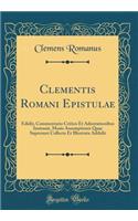 Clementis Romani Epistulae