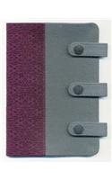 Compact Ultraslim Bible-NKJV-Designer Snap Closure: New King James Version, Gray &amp; Plum, Fabric/Leathersoft, Compact, Ultraslim