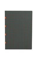 Grey on Orange / Grey on Orange (set of two) A4 Lined Notebooks
