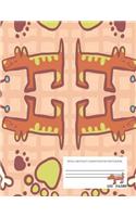 Dogs Abstract Composition Notebook