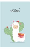 Alpaca llama cactus Notebook [Lined] [6x9] [110 pages]