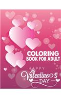 Coloring Book For Adult Happy Valentine's Day