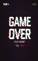 Game Over - Play Again?: Blanko Notizbuch zum Selbstgestalten - Planer, Journal, Notizblock für Viedeospiel - Liebhaber