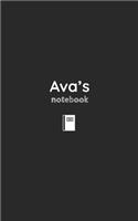 Ava's Journal: Personalised Notebook/ Notepad/ Journal/ Diary For Boys, Girls, Teens and Kids with: 8X5 100 pages