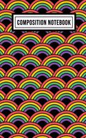 Rainbow Wide Ruled Composition Notebook